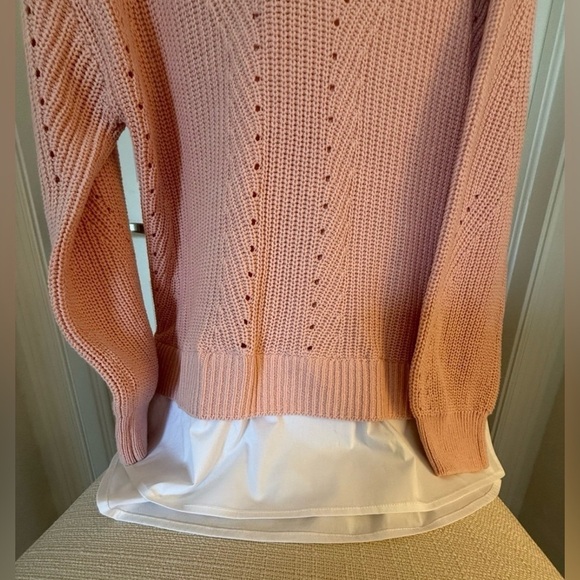 Terra & Sky - Sweater size 0X (1X) - Pink with white shirt under sweater. - Picture 5 of 5